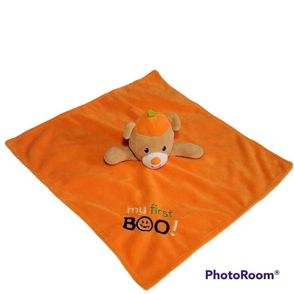 Baby Starters Halloween Lovey Rattle Security Blanket Bear My first Boo - Picture 2 of 12